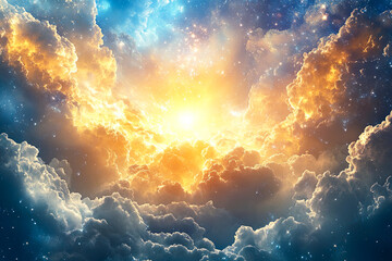 Wall Mural - Glowing Cosmic Clouds