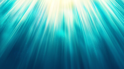 Poster - A tranquil blue gradient with luminous rays, evoking calmness and serenity in a natural setting.