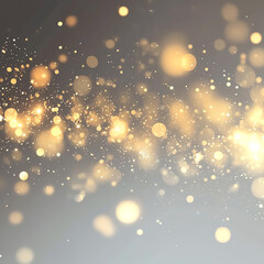 Fototapete - Beautiful golden sparkles on a soft grey background, creating an elegant and dreamy atmosphere for various design projects.
