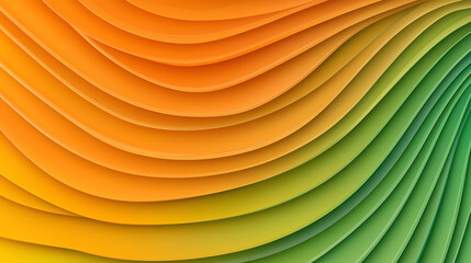 Aufkleber - Vibrant wavy texture in bold orange and green hues, perfect for backgrounds or design accents.