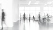 © ERiK - Abstract Blurred Office Interior with Employees and Modern Workstations