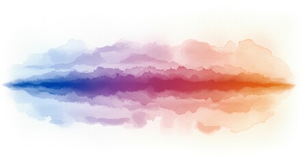 Wall Mural - abstract watercolor landscape - serene watercolor landscape painting, featuring a vibrant spectrum o