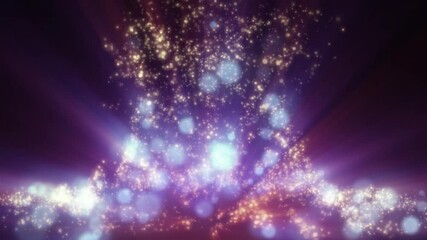 Wall Mural - abstract fantasy background shiny particles dust rays and energy flow loop