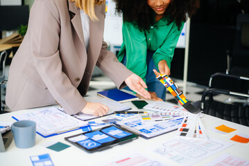 Wall Mural - business team people meeting in office. employee brainstorm and work as team, plan and discuss proje