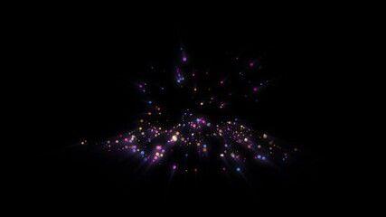 Wall Mural - abstract fantasy background shiny particles dust rays and energy flow loop
