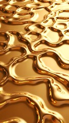 Fototapete - Glowing fluid liquid gold texture