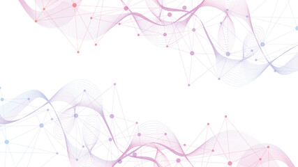 Wall Mural - global network connection website header or banner design. abstract background with connecting dots 