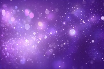 Poster - Abstract Purple Sparkling Universe Background with Bokeh Lights and Soft Blur Effect for Dreamy Fantasy Space Scene