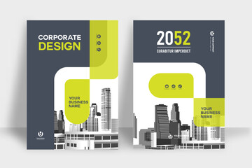 Wall Mural - city background business book cover design template