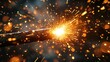© Randu - Brilliant sparks and luminous trails emanating from a metal piece connection