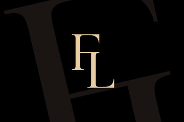 Wall Mural - fl or lf letter logo icon design. classic style luxury initials monogram.