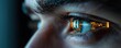 © Jiraporn - Close-up human eye linked to artificial biotechnology interface concept. Close-up of a futuristic eye reflecting digital technology.