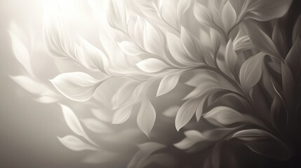 Wall Mural - soft leaves like bulb. generative ai
