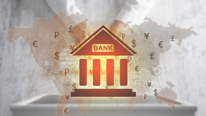 Wall Mural - bank. online banking and transaction. finance