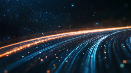 Wall Mural - minimalist meteor trails