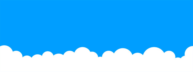 Wall Mural - Cloud banner, border, divider shape vector illustration