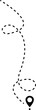 © Asia - Location routes icon. Route vector between two points with dotted path and location pin. Location pointer continuous one line drawing. GPS navigation line route mark isolated on transparent back.