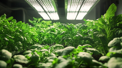 Wall Mural - an ai powered smart garden system, adjusting irrigation and lighting for optimal plant growth based 