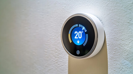 Wall Mural - an ai powered smart thermostat, automatically adjusting temperature settings for energy efficiency i