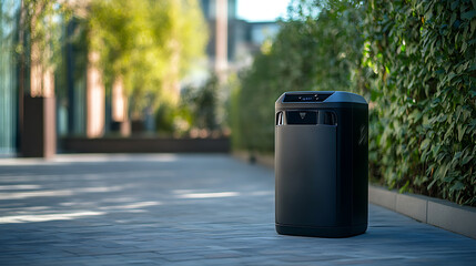 Wall Mural - an ai powered smart waste bin, automatically sorting recyclables and reducing waste for eco-friendly