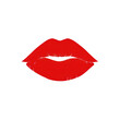 © Jannik - Simple vector logo of red lips on a white background, png
