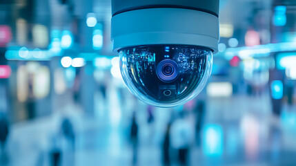 Wall Mural - an ai powered video surveillance system, identifying potential threats and unusual activity in real-