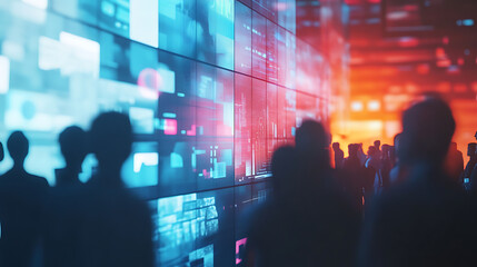 Wall Mural - an ai powered virtual event platform, hosting interactive conferences and exhibitions with real-time
