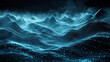© Photo Graphic Stock - Illustration background of Glowing blue particles forming abstract waves in dark, mysterious atmosphere