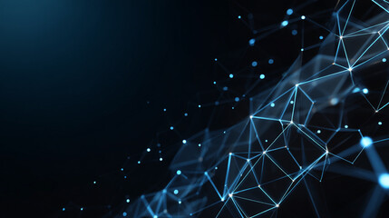 Wall Mural - technology network blue background