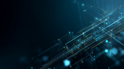 Wall Mural - technology network blue background