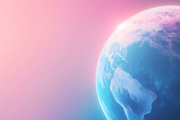 Wall Mural - Background of planet Earth with glowing connections