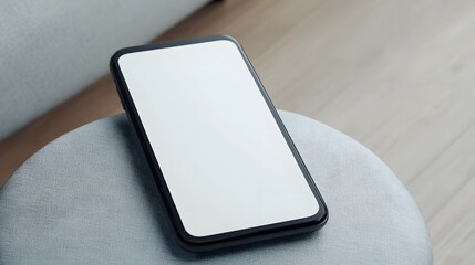 Wall Mural - blank smartphone display on table for uxui presentation mockup