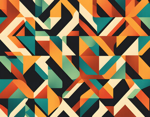 retro geometric vector geometric pattern background