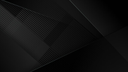 Wall Mural - 3d dark black grey elegant business card backdrop. polygonal modern checkered men pattern. male stri
