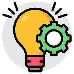 Wall Mural - Premium download icon of idea generation 