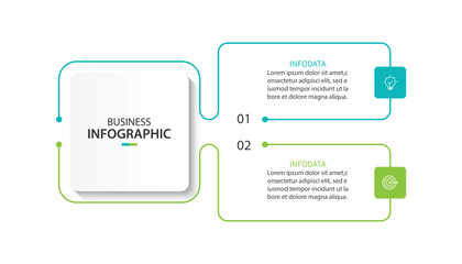 Wall Mural - business infographics. infographics with 2 steps or options