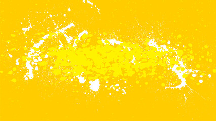 Canvas Print - the yellow background is smeared with yellow and white drops all over it.