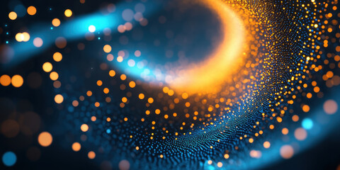 Wall Mural - abstract background with vibrant colors and glowing particles creating mesmerizing swirl effect, evo