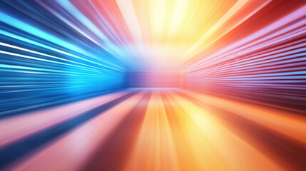 Wall Mural - vibrant abstract background featuring dynamic light streaks in blue and orange hues, creating sense 