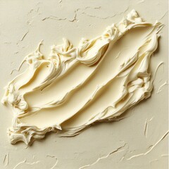 Aufkleber - Creamy butter texture spread on a smooth surface showcases culinary artistry in food styling