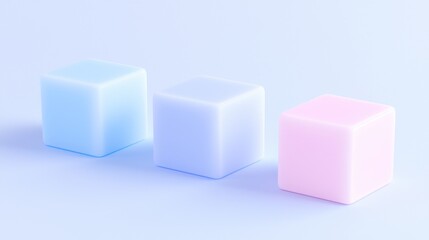 Wall Mural - pastel colored three-dimensional cubes