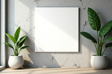 Wall Mural - blank white canvas, perfect for product display, photography, high-key, design