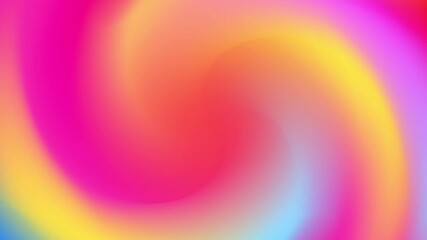 Dynamic gradient swirl with vibrant colors shifting radially. Modern abstract motion for backdrop, presentations, or creative project with focus and flow.