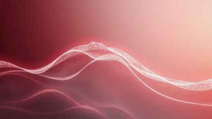 Wall Mural - abstract wave design with red background
