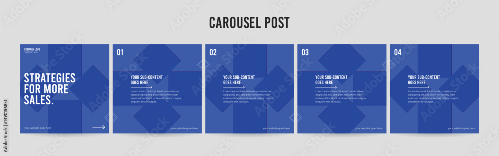 Editable Instagram Carousel Post Layout Set, Social Media Marketing ...