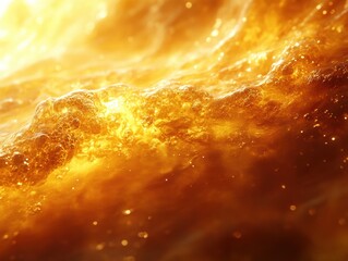 Poster - A close-up view of a flame or fire, with the top-left corner slightly out of focus