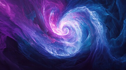 Wall Mural - abstract fractal energy radiating in luminous colors, twisting patterns and fluid shapes blending in