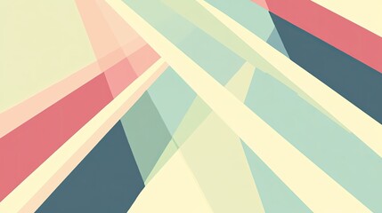 Wall Mural - abstract geometric pattern with vibrant lines and soft colors