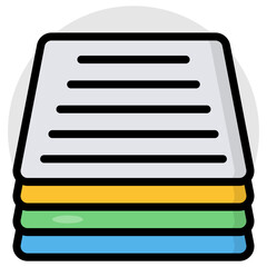 Wall Mural - editable design icon of papers