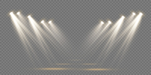 Wall Mural - light sources, concert lighting, stage spotlights. spotlight beam, illuminated spotlights and projec